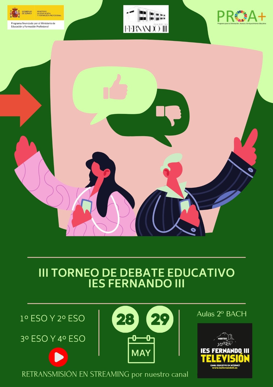 Cartel del III Torneo de Debate Educativo del IES Fernando III